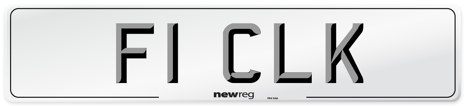 F1 CLK Number Plate from New Reg